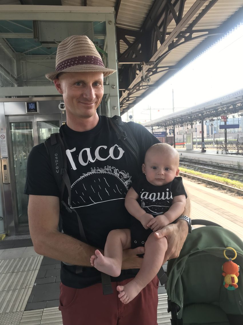 Traveling on a Train in Italy with Kids