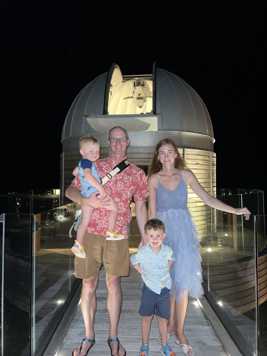 Stargazing in the Maldives with kids